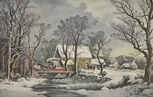 Winter Scene Gallery: Winter In The Country - The Old Grist Mill, pub