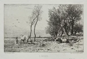 Charles émile Jacque French Gallery: Winter. Creator: Charles-Emile Jacque (French, 1813-1894)