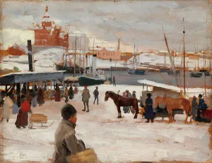 Market Square Prints: Winter Day at Helsinki Market Square