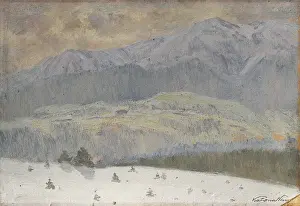 Western Carpathians Prints: Winter day in the High Tatras, 1911. Creator: Ferdinand Katona