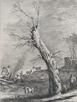 Fourth State Of Four Prints: Winter, after a drawing completed in Saint-Chamond, 1795