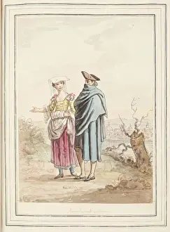 1776 Prints: Winter Dress of Rome, leaf from A Collection of Dresses by David Allan Mostly from Nature