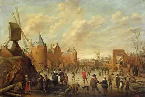 Canal Prints: Winter in a Dutch Town, 1640. Creator: Joost Cornelisz Droochsloot