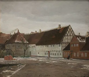 Jutland Denmark Europe Prints: Winter Evening in Ribe, Jutland, 1892. Creator: Johan Rohde