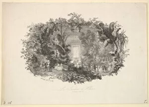 Socialising Collection: The Winter Garden, 1843. Creator: Charles Francois Daubigny