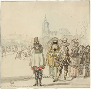 La Poup And Xc3 Prints: The Winter King on the Ice, 1766. Creator: Cornelis Ploos van Amstel