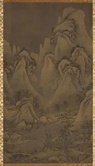 Ink And Slight Colour On Silk Prints: Winter Landscape, 1500s. Creator: Yeoseol (Korean)
