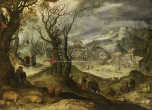 Paolo Brill Prints: Winter Landscape, 1615-1650. Creator: Unknown