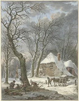 Pieter Bzn Barbiers Prints: Winter landscape, 1759-1842. Creator: Pieter Bartholomeusz. Barbiers