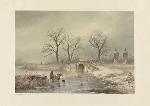 Johannes Franciscus Hoppenbrouwers Prints: Winter landscape, 1829-1866. Creator: Johannes Franciscus Hoppenbrouwers