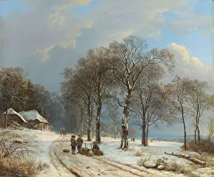 Barend Cornelis Koeckkoek Prints: Winter Landscape, 1835-1838. Creator: Barend Cornelis Koekkoek