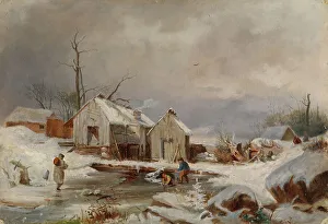 Fanny Maria Churberg Prints: Winter Landscape, 1860-1869. Creator: Fanny Churberg