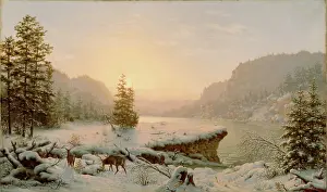 Atmosphere Prints: Winter Landscape, 1878. Creator: Mortimer L Smith