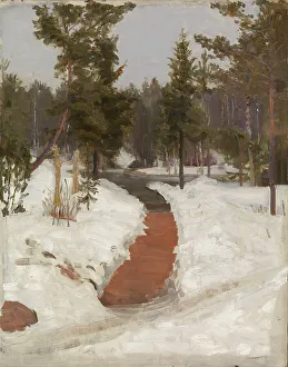 Ilya Efimovic Repin Prints: Winter Landscape, 1903. Creator: Il'ya Repin