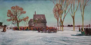 1910 Prints: Winter Landscape, between 1908-1912. Creator: Henryk Szczyglinski