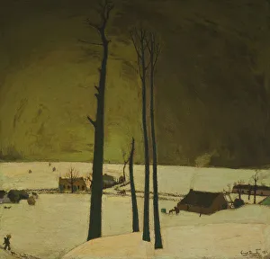 Permeke Constant Prints: Winter Landscape, 1912. Creator: Constant Permeke