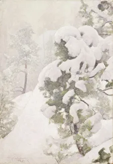 Snowy Prints: Winter Landscape, 1926. Creator: Pekka Halonen
