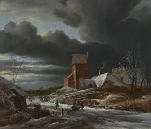 Ruisdael Jacob Isaacksz Van Prints: Winter Landscape, c.1665. Creator: Jacob van Ruisdael