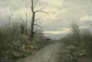 Crow Prints: Winter landscape, c1911. Creator: Felician Moczik