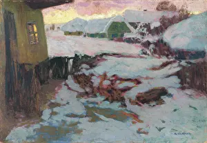 Alois Prints: Winter landscape, c1915. Creator: Alois Kalvoda