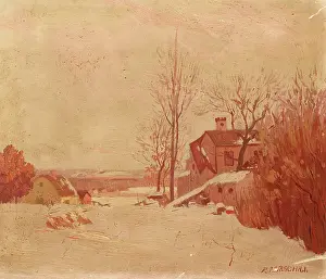 North American Prints: Winter Landscape, c1920s. Creator: Frank Howard Marschall