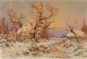 Forrest Prints: Winter Landscape in the Evening Sun
