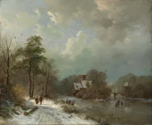 Winter Landscape, Holland, 1833. Creator: Barend Cornelis Koekkoek Winter Landscape, Holland, 1833. Creator: Barend Cornelis Koekkoek