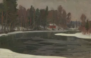 Karelia Prints: Winter landscape from Karelia, 1909. Creator: Victor Westerholm