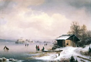 Winter Landscape, Ljubljana, c1844-1871. Artist: Marko Pernhart
