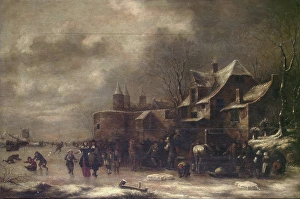Town Life Prints: Winter landscape, probably between 1650 and 1676