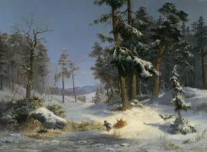 King Charles Xv Prints: Winter Landscape from Queen Christina's Road in Djurgården