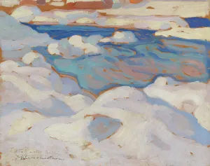 Rapids Prints: Winter landscape, rapids, early-mid 20th century. Creator: Eero Snellman