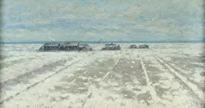 Winter Landscape. Scene from Öland, 1890s. Creator: Per Ekstrom