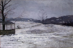 Winter landscape, unknown date. Creator: Ludvig Skramstad