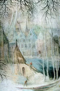 Gysbrecht Leytens Prints: A Winter Landscape with a Woodcutter, (Detail), c1606-1656. Artist: Gysbrecht Leytens