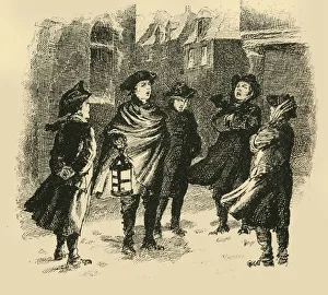 Johann Sebastian Collection: During the winter months the scholars were sent out to sing in the streets, (1907)