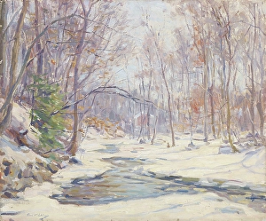 Snowy Prints: A Winter Morning, about 1912. Creator: Frank Townsend Hutchens