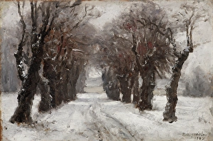 Track Prints: Winter in Munich, 1885. Creator: Theodore Clement Steele