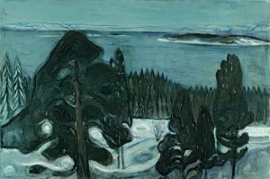 Munch Prints: Winter Night, c 1900. Creator: Munch, Edvard (1863-1944)