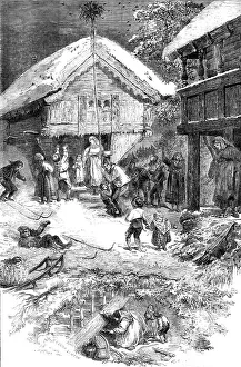 Henry Linton Prints: Winter in Norway - from a picture by Adolphe Tidemand, 1856. Creator: Henry Duff Linton