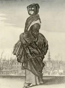 Charles I Gallery: Winter - Outdoor winter dress of English woman, reign of Charles I, c1620-1640, (1937) Creator