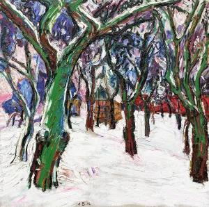 Winter picture with farmhouses, 1912. Creator: Böckstiegel, Peter August (1889-1951)
