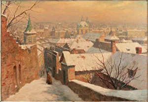 1941 Prints: Winter in Prague, 1941. Creator: Simon, Tavik Frantisek (1877-1942)