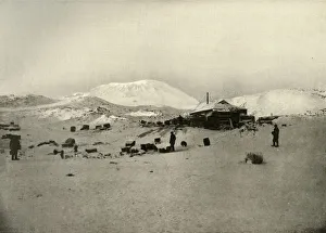 Shackleton Prints: The Winter Quarters. With Mount Erebus in the Background, c1908, (1909)