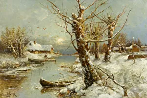 Winter River Landscape, 1897. Artist: Klever, Juli Julievich (Julius), von (1850-1924)