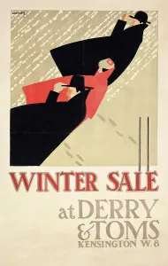 Fin De Siecle Prints: Winter Sale at Derry & Toms, 1919. Creator: McKnight Kauffer, Edward (1890-1954)