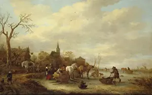 Cloudy Prints: Winter Scene, 1648. Creator: Isaac van Ostade