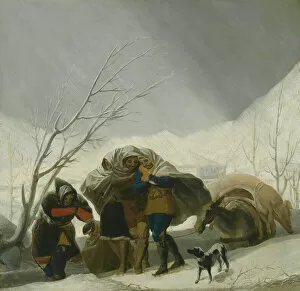 Adversity Gallery: Winter Scene, c. 1786. Creator: Francisco Goya