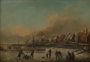 Cappelle Jan Van De Prints: Winter Scene. Creator: Unknown