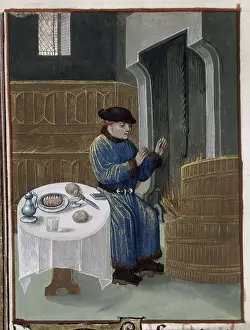 Warming Prints: Winter scene indoors, 1473-1483? Creator: Unknown